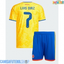 Camisa de time de futebol Colômbia Luis Diaz #7 Replicas 1º Equipamento Infantil Mundo 2026 Manga Curta (+ Calças curtas)